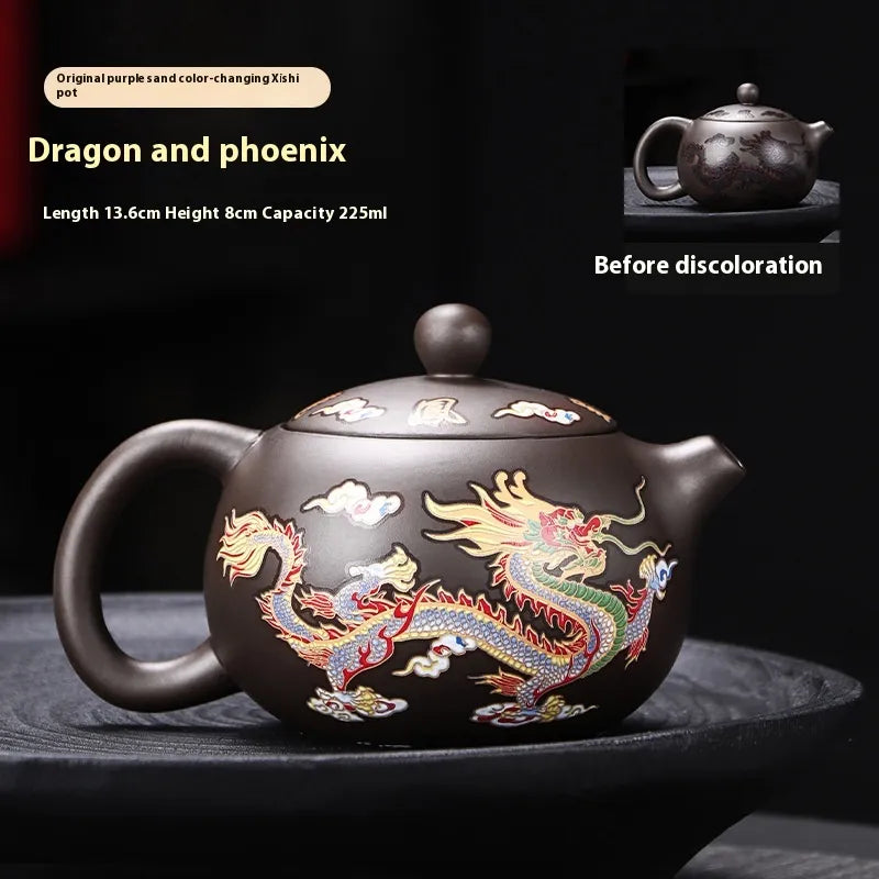 Heat-Reactive Color-Changing Ceramic Teapot — Kung Fu Tea Pot
