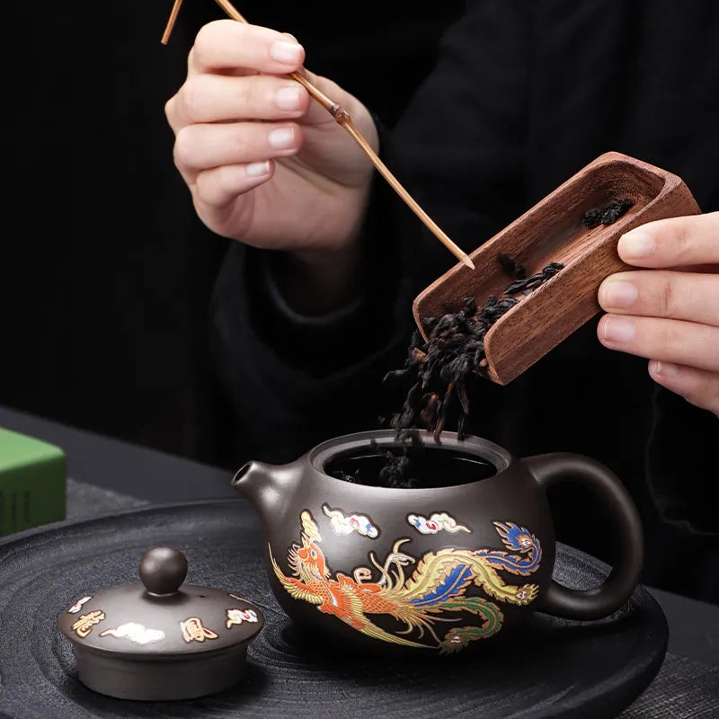 Heat-Reactive Color-Changing Ceramic Teapot — Kung Fu Tea Pot