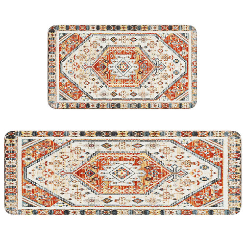Boho Kitchen Rug Rectangle Yellow Kitchen Rugs Kitchen Rugs Non Slip Washable 2 Sets Washable Kitchen Rugs Farmhouse Style Easter Kitchen Rugs Throw Rugs for Kitchen Yellow Cozy Kitchen Rugs