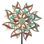 Vintage Kinetic Wind Spinner — 59" Metal Garden Stake for Patio, Lawn & Yard