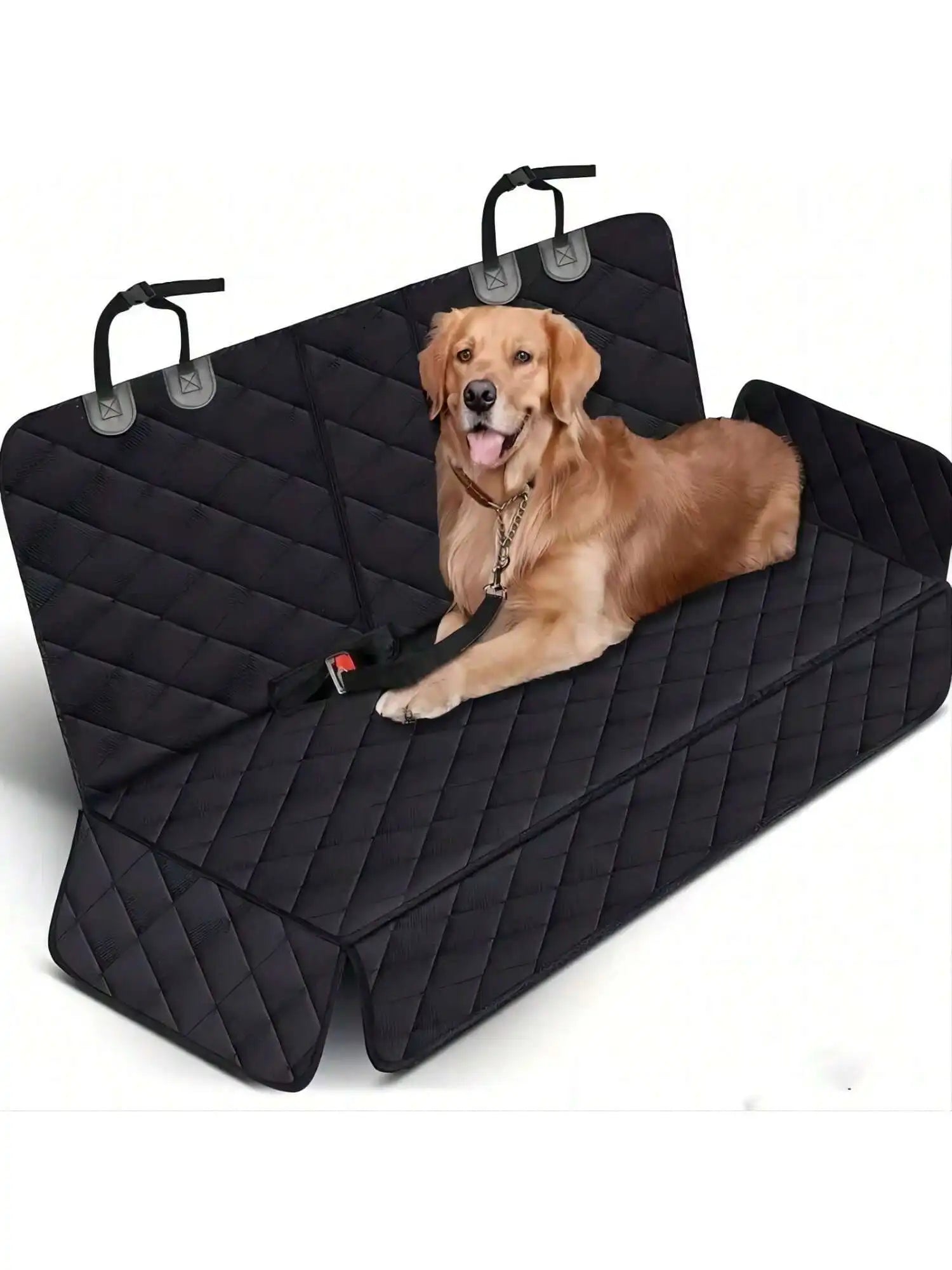 Dog Car Seat Cover & Hammock — Waterproof Nonslip Back-Seat Protector (Universal Fit)