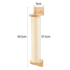 Sisal Cat Scratching Post — Wall-Mounted Furniture Protector for Indoor Cats