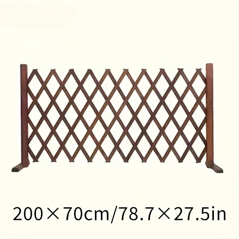 Retractable Wooden Pet Gate — Freestanding Indoor Dog Gate for Doorways, Stairs & Hallways