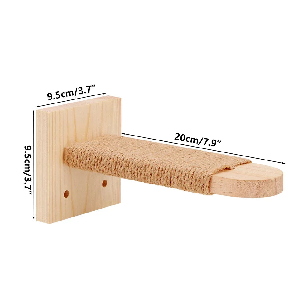 Sisal Cat Scratching Post — Wall-Mounted Furniture Protector for Indoor Cats