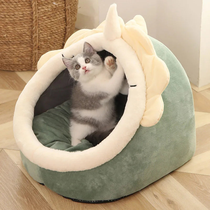 Pet Teepee Cave Bed — Cozy Self-Warming Tent for Cats & Small Dogs