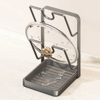 Pot Lid Organizer Rack with Drip Tray — No-Drill Countertop Pot & Pan Lid Holder