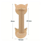 Sisal Cat Scratching Post — Wall-Mounted Furniture Protector for Indoor Cats