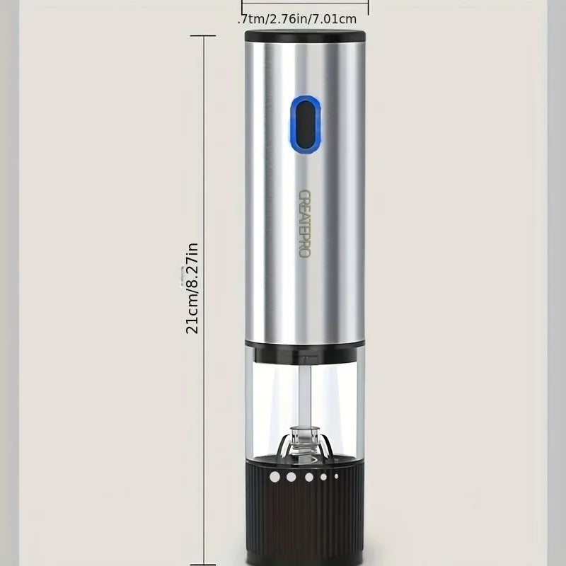 Electric Salt and Pepper Grinder Set – Rechargeable Automatic Mills with LED Light & Adjustable Coarseness