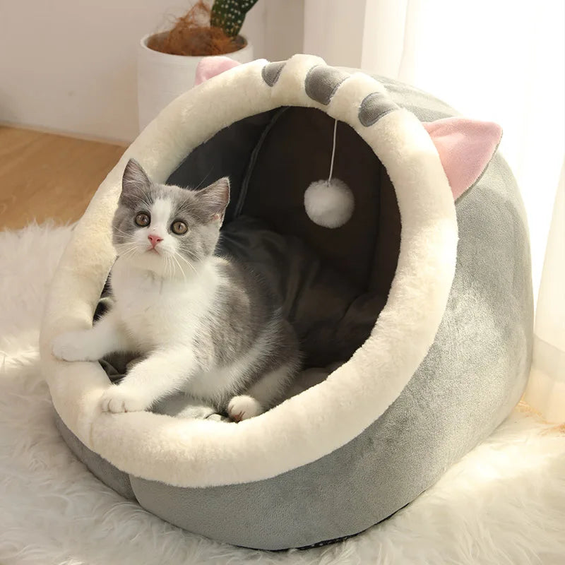 Pet Teepee Cave Bed — Cozy Self-Warming Tent for Cats & Small Dogs