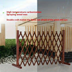 Retractable Wooden Pet Gate — Freestanding Indoor Dog Gate for Doorways, Stairs & Hallways