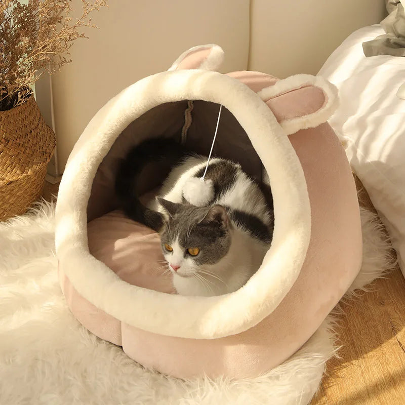 Pet Teepee Cave Bed — Cozy Self-Warming Tent for Cats & Small Dogs
