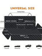 Dog Car Seat Cover & Hammock — Waterproof Nonslip Back-Seat Protector (Universal Fit)