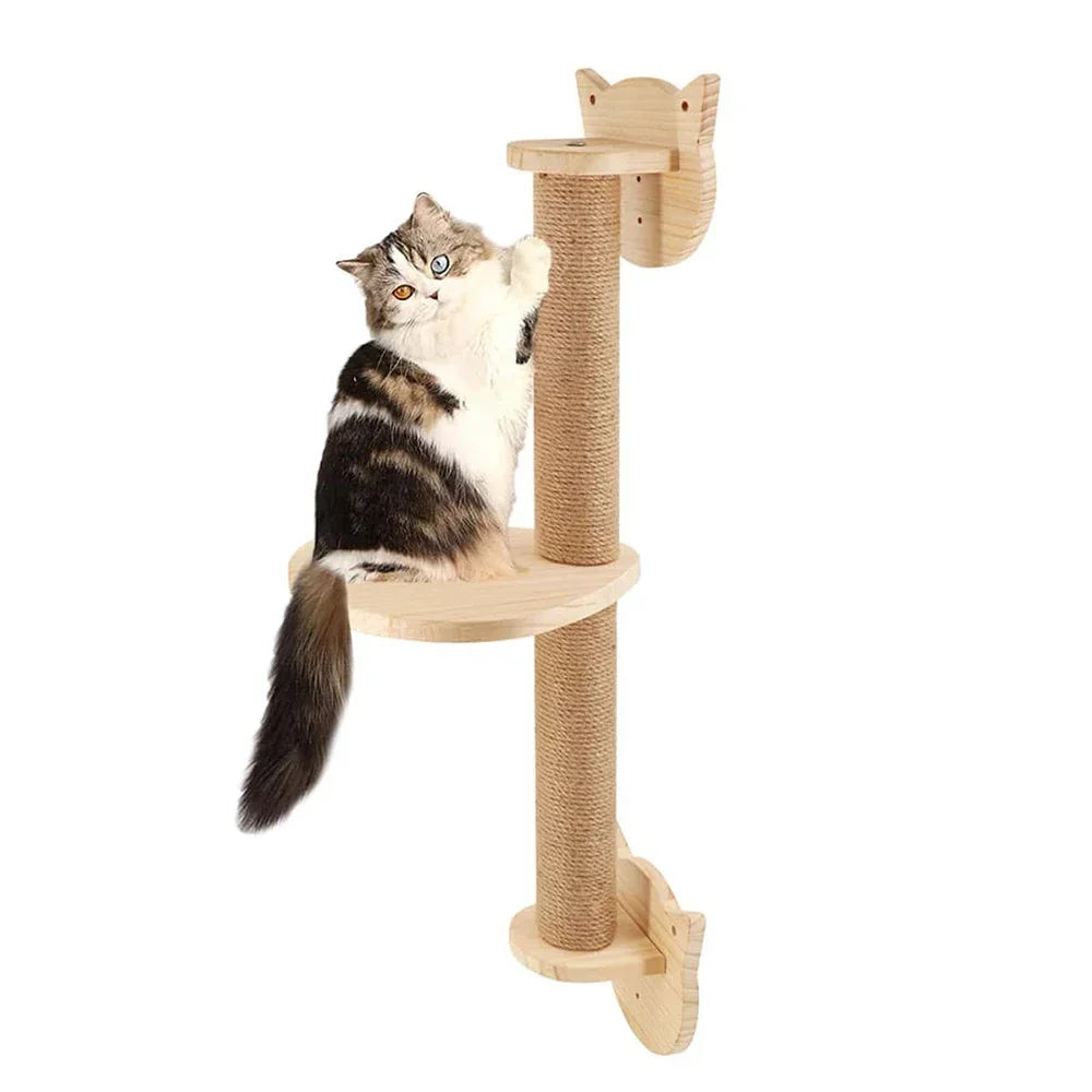 Sisal Cat Scratching Post — Wall-Mounted Furniture Protector for Indoor Cats