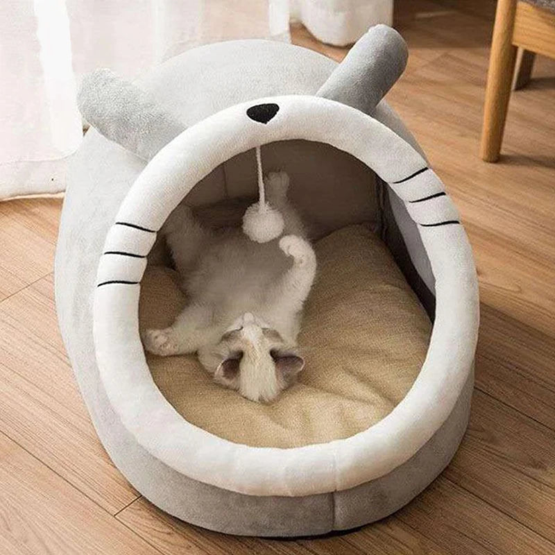 Pet Teepee Cave Bed — Cozy Self-Warming Tent for Cats & Small Dogs