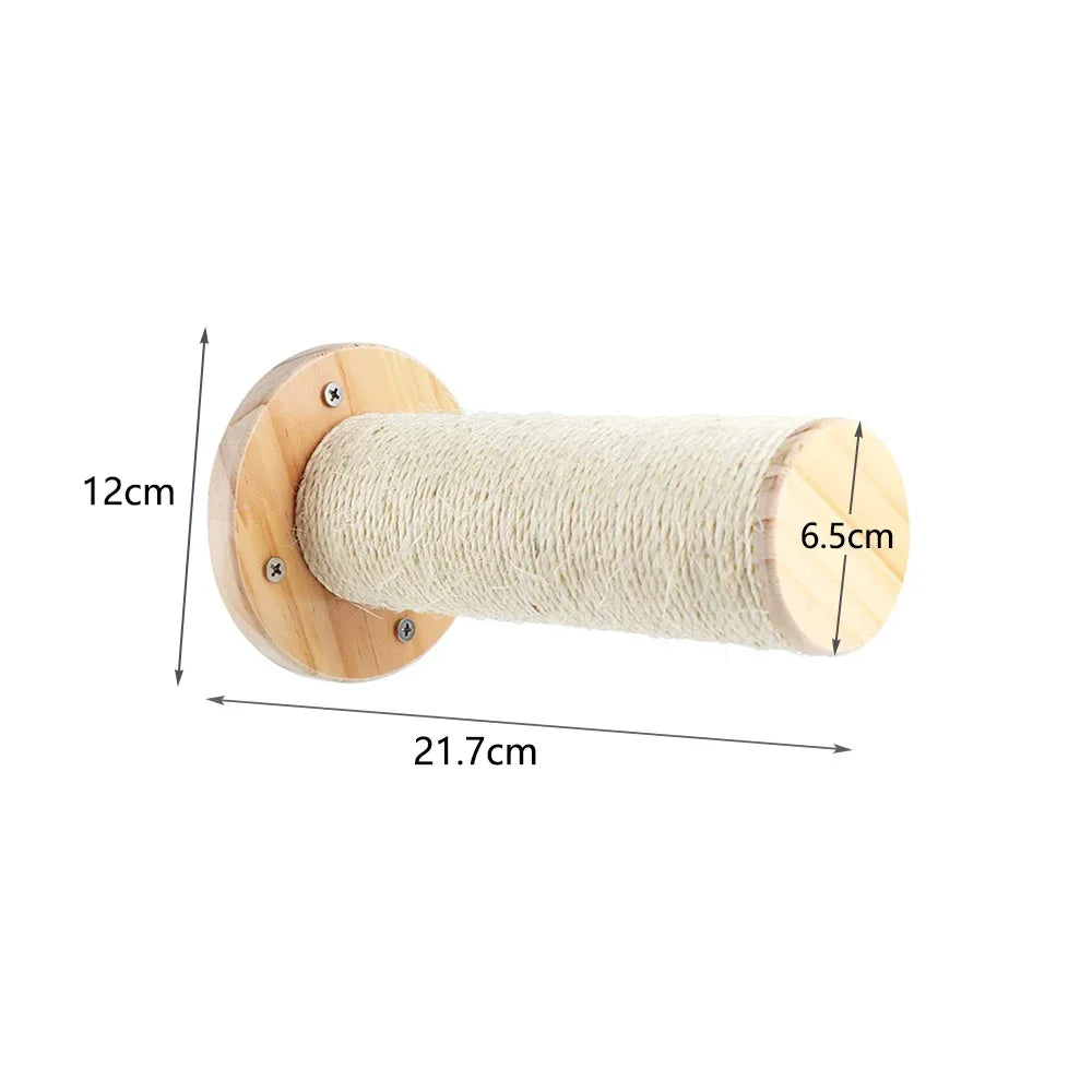 Sisal Cat Scratching Post — Wall-Mounted Furniture Protector for Indoor Cats