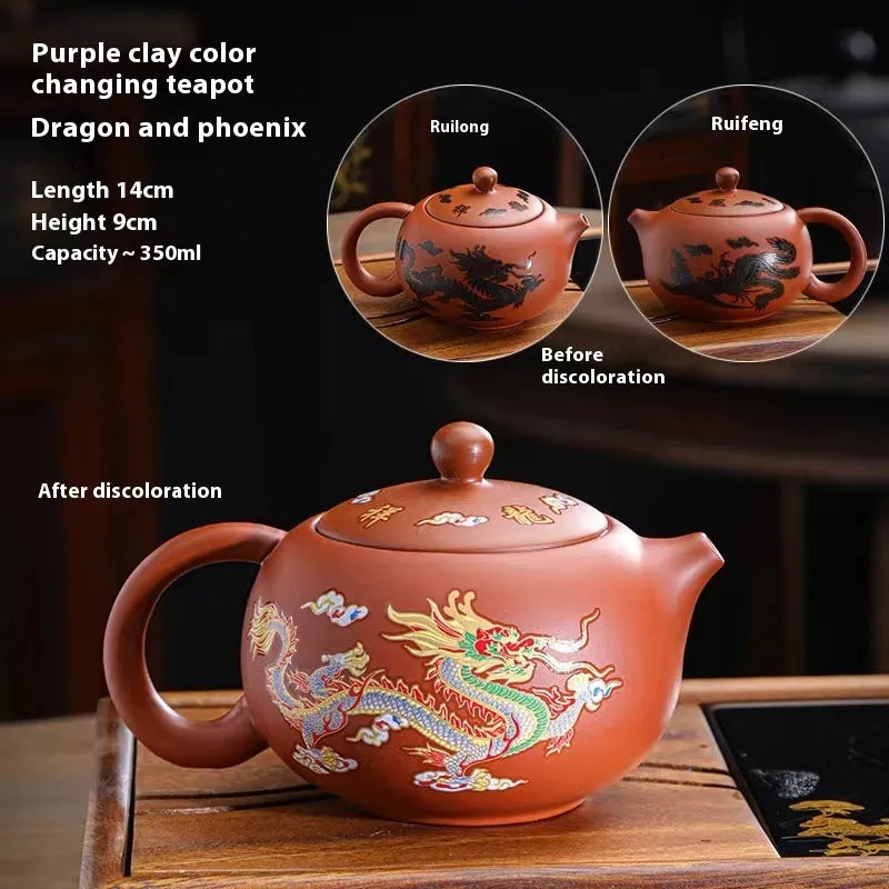 Heat-Reactive Color-Changing Ceramic Teapot — Kung Fu Tea Pot
