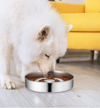Stainless Steel Slow Feeder Bowl for Dogs & Cats — Anti-Gulp Feeding Bowl